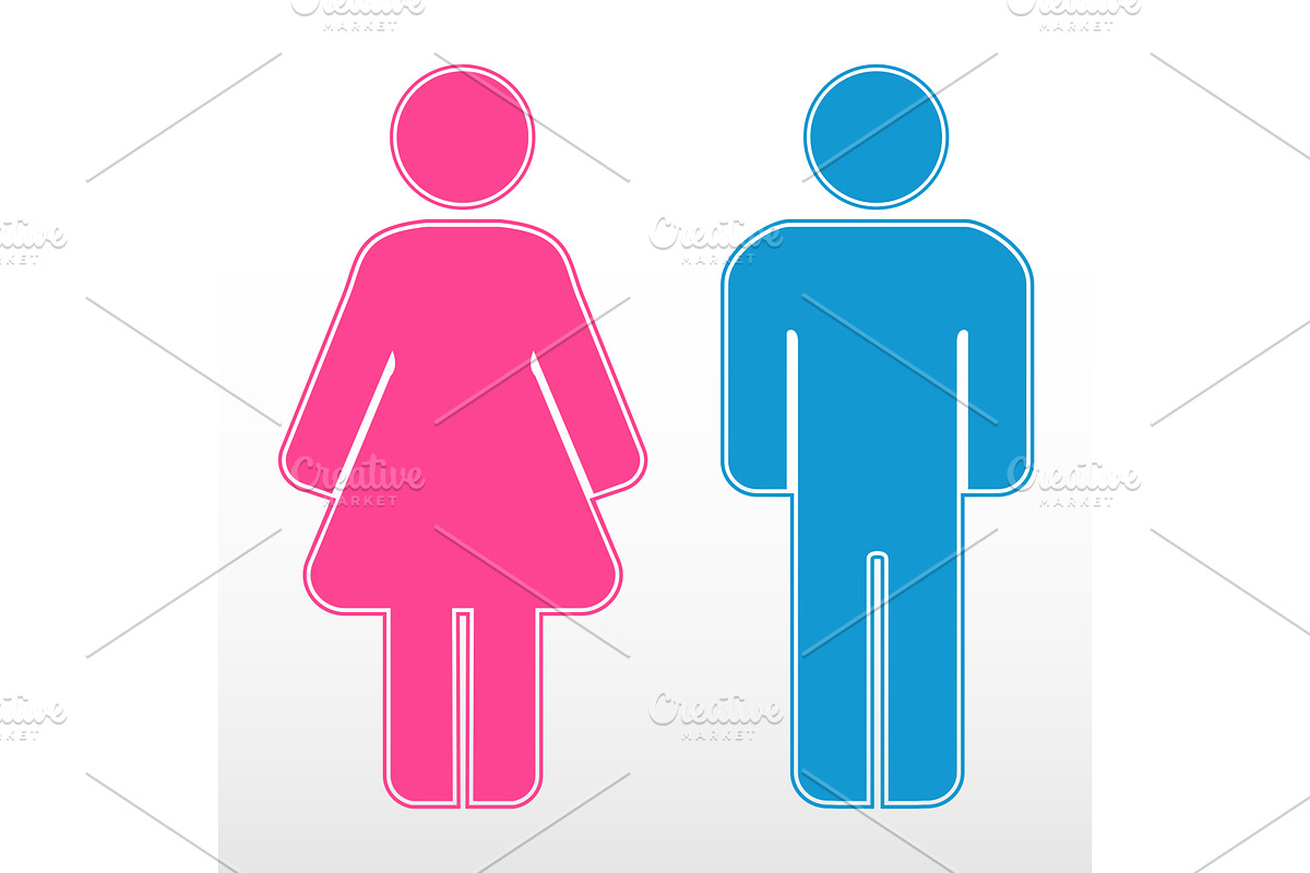 Man and woman icons, an Outline Icon by RODINA (Photo 1 of 3)