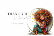Whimsical Dream Girl Clipart, a Seasonal Illustration by CreationArt (Thumbnail 2 of 9)