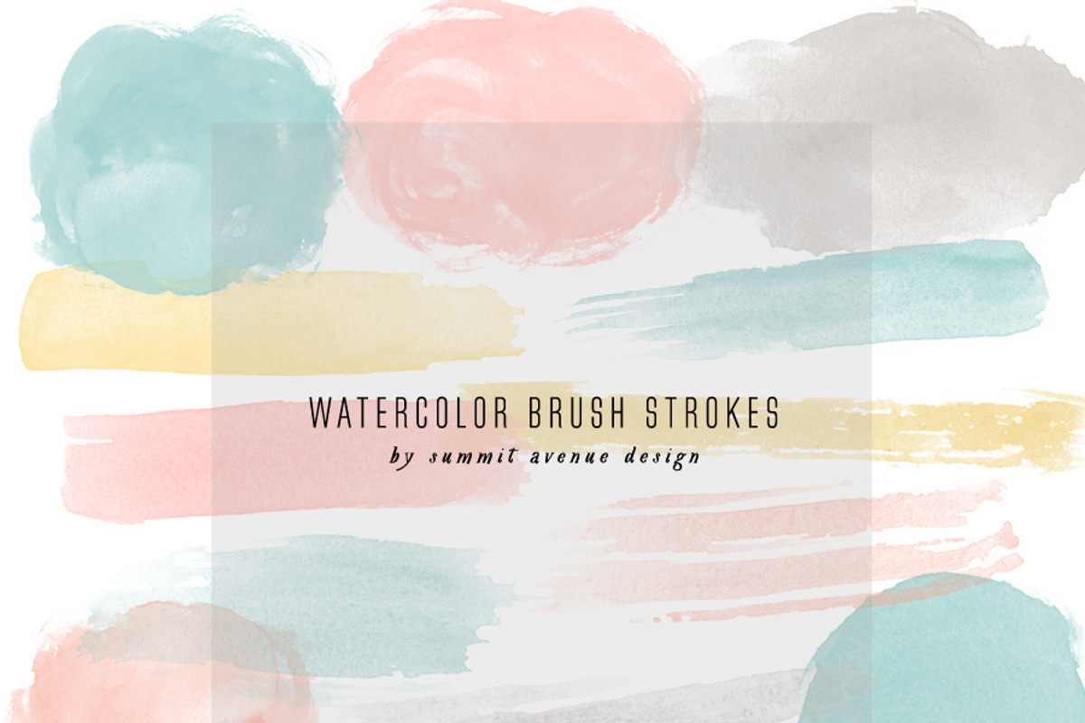 HandPainted Watercolor Brush Strokes preview 2