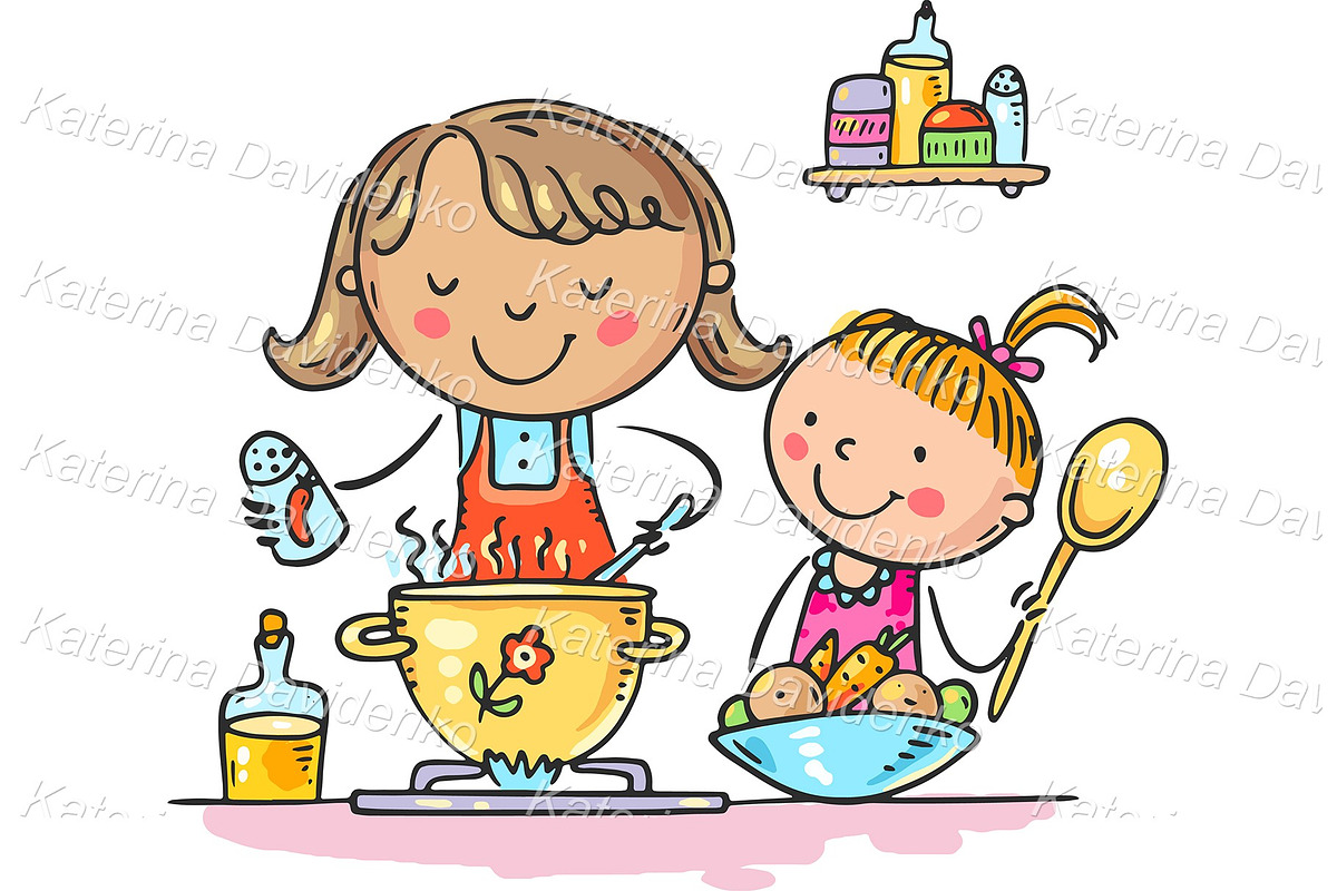 Cartoon family spends time together, a Person Illustration by Bubert Art (Photo 5 of 8)