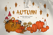 Autumn - seamless pattern & clipart, a Seasonal Illustration by Liiafis (Thumbnail 1 of 13)
