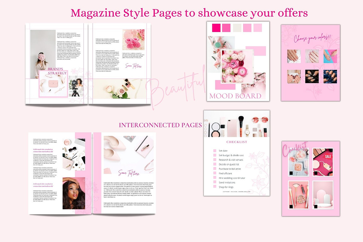 Ebook template canva pink templates, a Books & Magazine Mockup by Millennials Marketing (Photo 6 of 10)