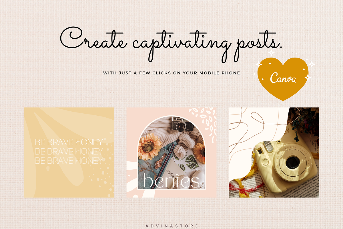 Sunshine Instagram Templates, a Social Media Template by Advina Store (Photo 4 of 4)