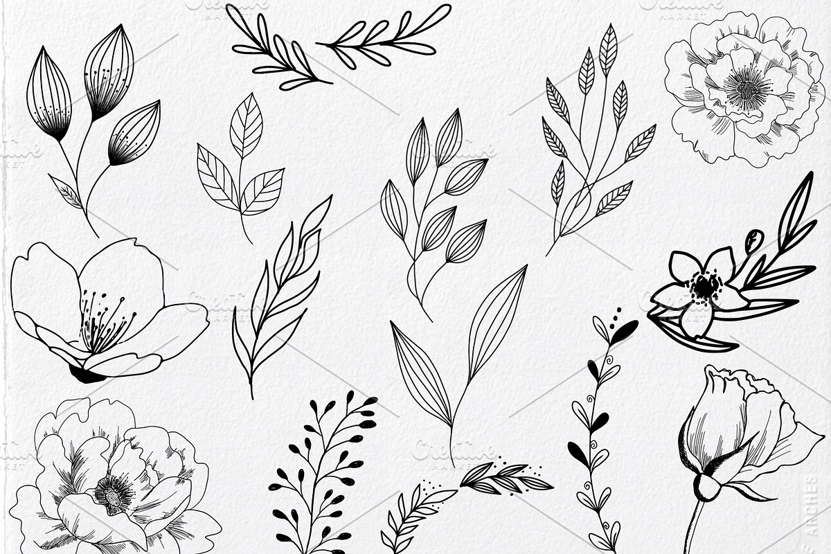Procreate Stamps - Floral, a Brush Add-On by Li Zamperini (Photo 2 of 3)