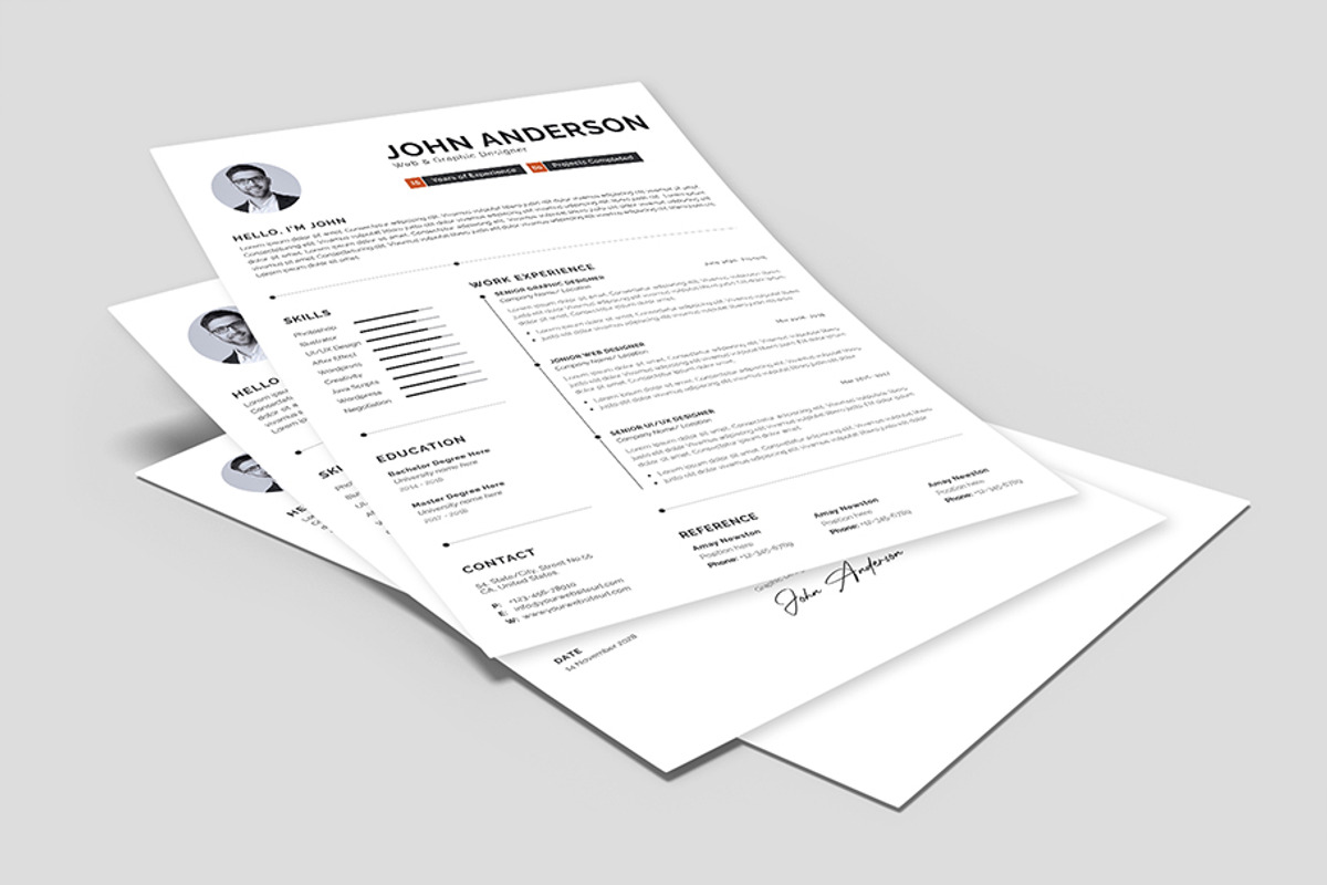 Clean Resume CV, a Resume Template by Abdul Studio (Photo 4 of 5)