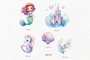 Mermaid Birthday Clipart