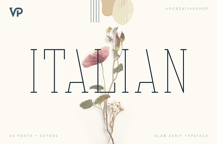 SALE! Italian Slab Serif - 24 fonts