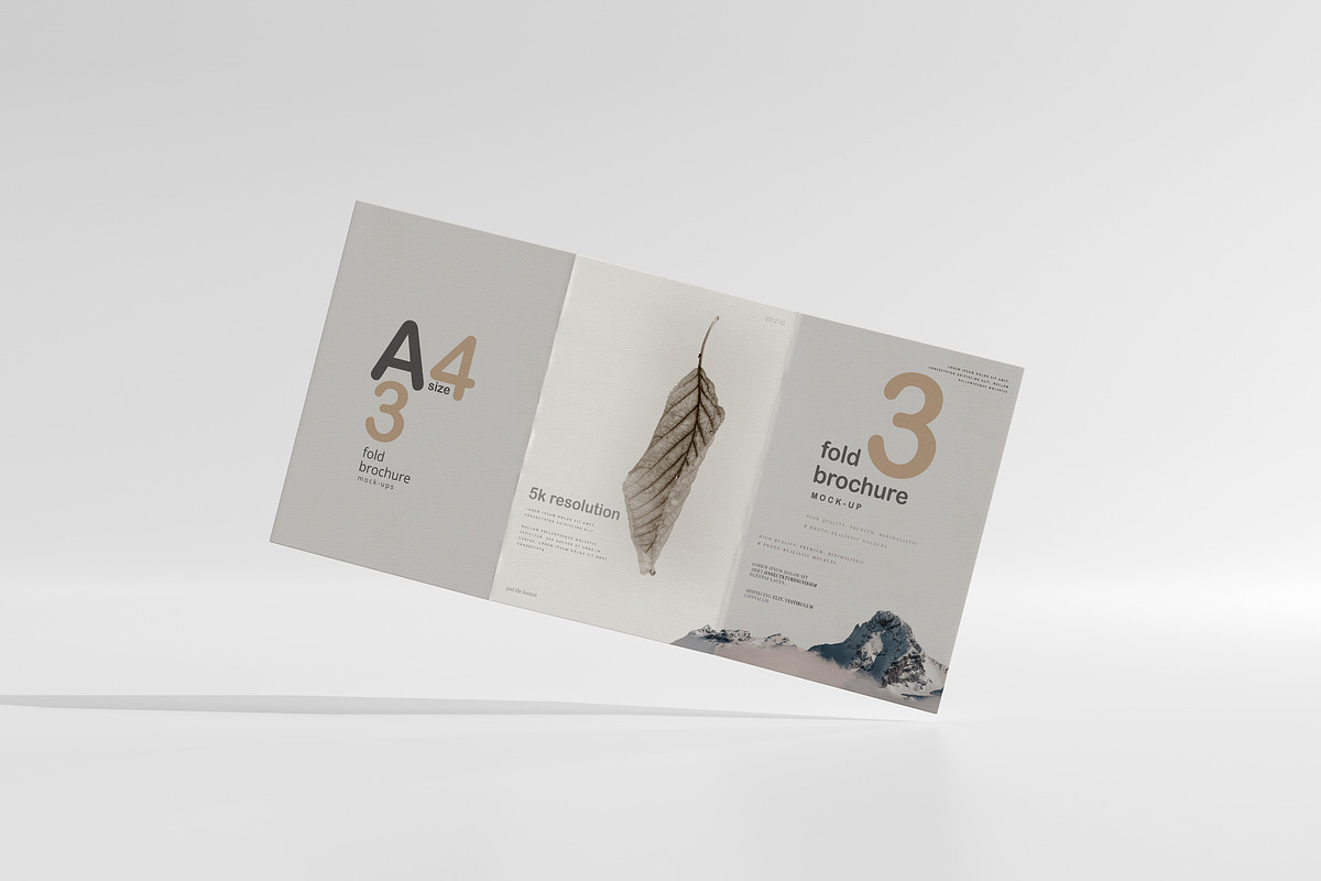 A4 Size Tri-Fold Brochure Mockup, a Print Template by pmvch (Photo 14 of 20)