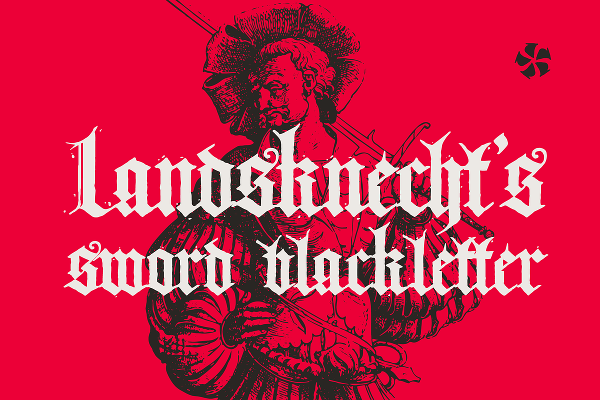 Landsknecht's Sword Blackletter font, a Blackletter Font by kaer_shop (Photo 1 of 11)