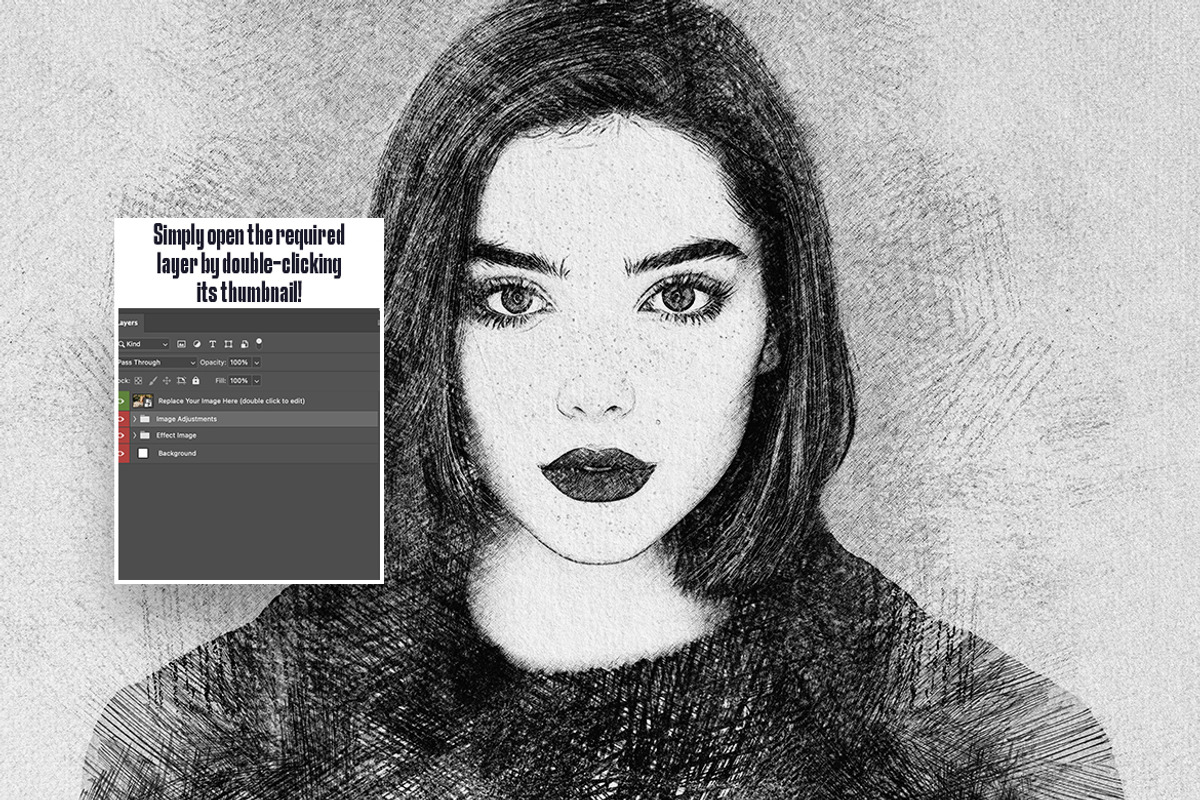 Pencil Sketch Photo Effect, a Layer Style Add-On by iDoodle Studio (Photo 4 of 5)