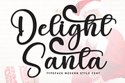 Delight Santa | Script Font, a Handwritten Font by Scratchones (Thumbnail 1 of 9)