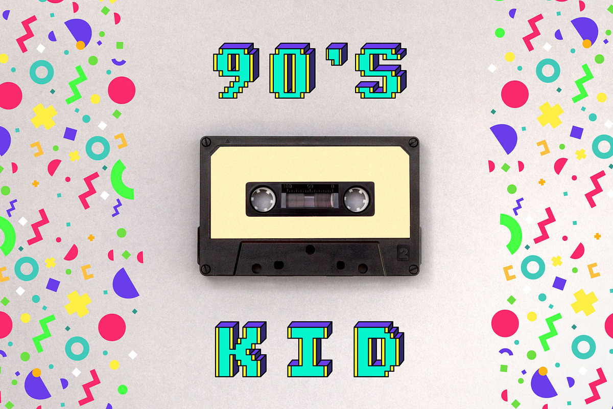 Retro kiddo vector alphabet preview 8