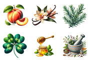 Watercolor Nature Clipart, an Illustration by CreationArt (Thumbnail 3 of 7)