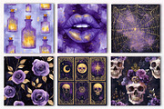 Purple Witch Digital Paper, a Pattern Graphic by CreationArt (Thumbnail 4 of 4)