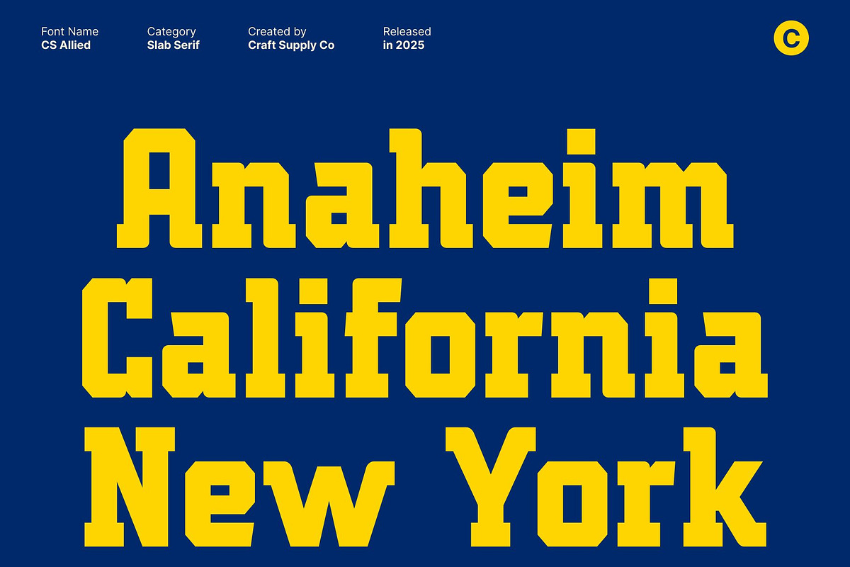 CS Allied – Sporty Font, a Serif Font by Craft Supply Co. (Photo 5 of 8)