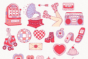 90s Valentine Clipart Bundle, a Seasonal Illustration by TitaLivingArt (Thumbnail 4 of 10)