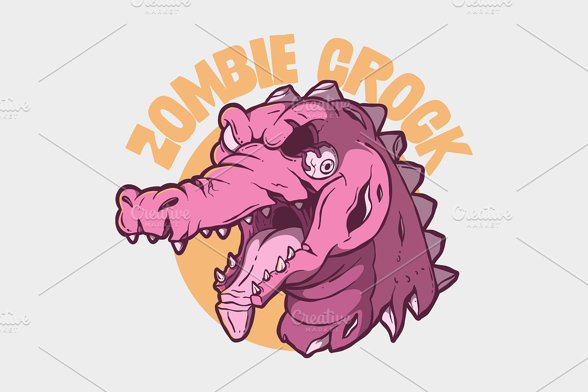 Zombie Crock!, an Animal Illustration by pedrors