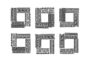 Frame With Ethnic Handmade Ornament