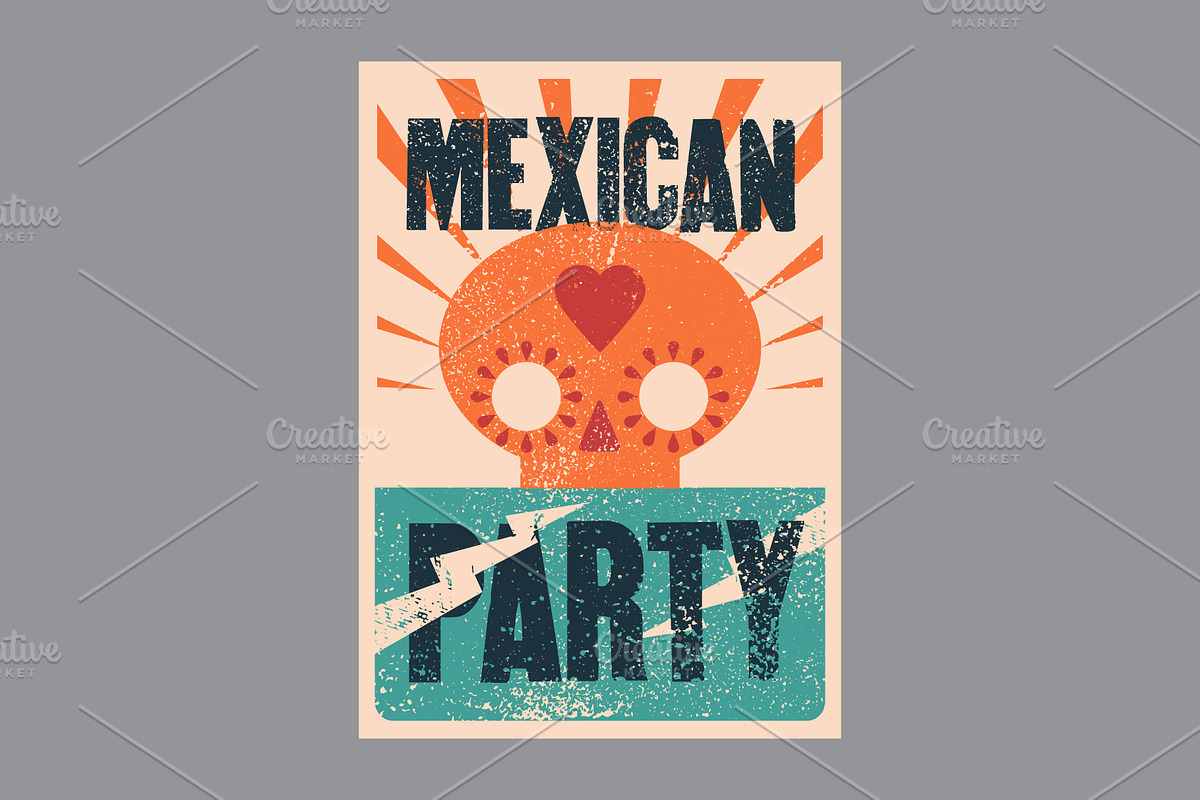 Mexican Party vector poster set., a Food Illustration by PoPaShop (Photo 6 of 9)