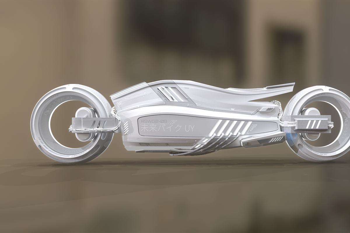 Sci-fi concept motorcycle, a Cars & Vehicle 3D Model by Snji | 3D Models (Photo 8 of 16)