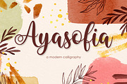 Ayasofia | Modern Calligraphy, a Script Font by Almeera Std (Thumbnail 1 of 8)