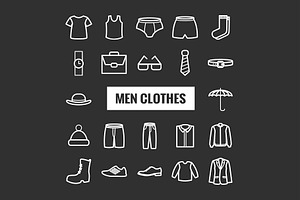 44 Vector Men & Women Clothes Icons