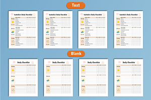 Kids Daily School Checklist Schedule