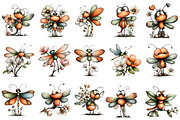 Whimsical Spring Dragonfly Clipart, an Illustration by OK Design (Thumbnail 3 of 6)