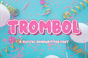 Trombol - A Playful Handwritten Font, a Sans Serif Font by Boediman (Thumbnail 1 of 6)