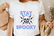 Stay Spooky Skull Design SVG, an Illustration by CrexoraLab (Thumbnail 3 of 4)