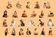 100 Cute Retro Halloween cards, an Object Graphic by Nocturnal Wolf (Thumbnail 8 of 14)