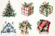 Watercolor Christmas Time Clipart, an Illustration by Libby Wishes (Thumbnail 6 of 9)