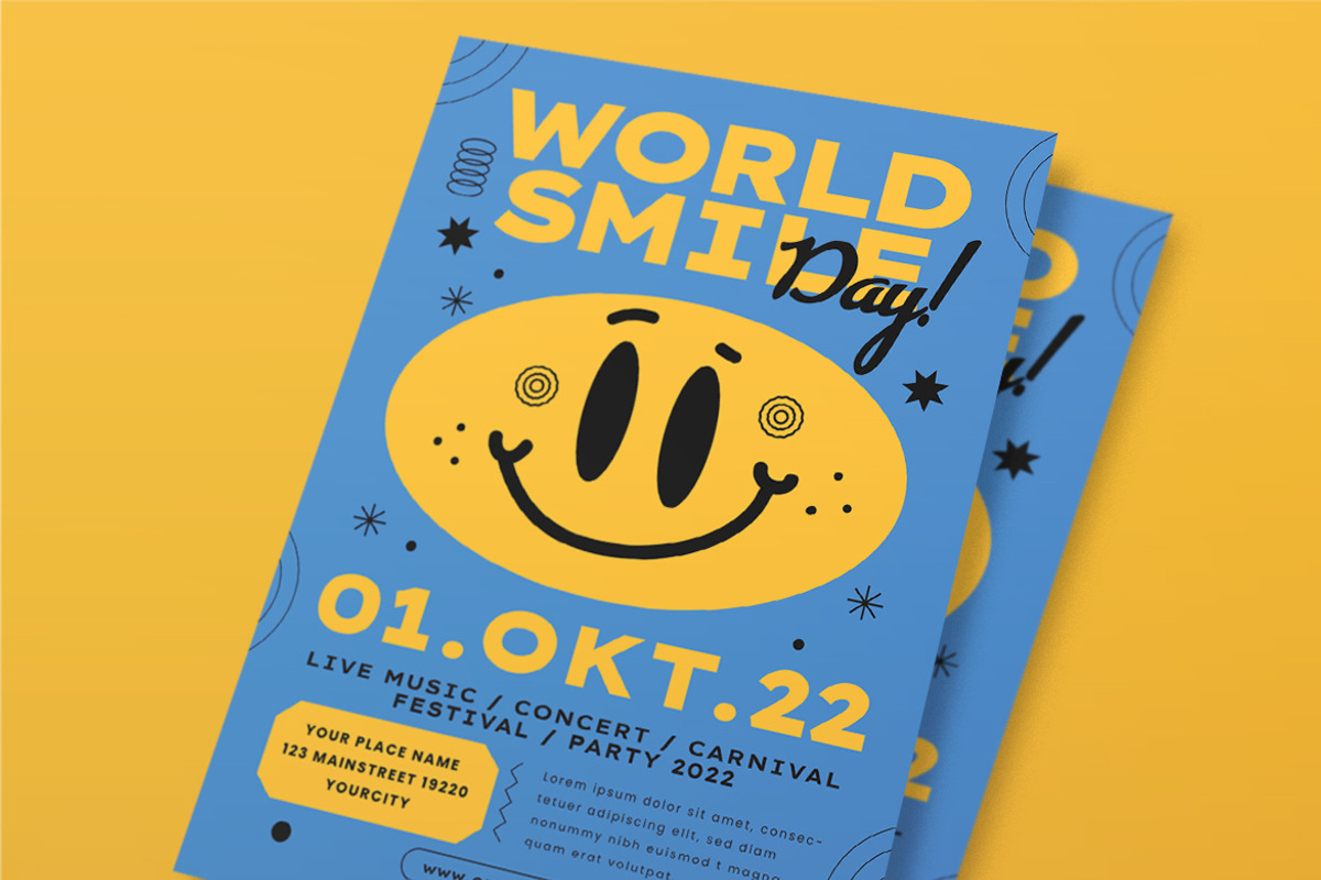 World Smile Day Flyer, a Flyer Template by Tokosatsu (Photo 2 of 3)