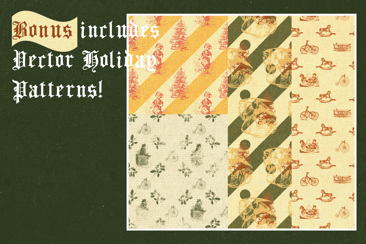 Antique Christmas Vector Pack, an Illustration by Jeffry Macpherson Visuals (Photo 3 of 5)