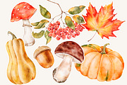 Autumn, Fall watercolor clipart, a Seasonal Illustration by Eves_Aquadreams (Thumbnail 11 of 12)