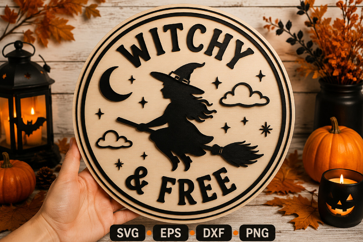 Witchy and Free SVG Witch Round Door, an Object Graphic by Layerology (Photo 3 of 3)