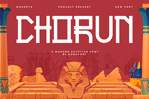Chorun – Modern Egyptian Font, a Serif Font by overlaytemplates