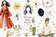 wiccan clipart boho witch png set, a Decorative Illustration by Patishop Art (Thumbnail 1 of 9)