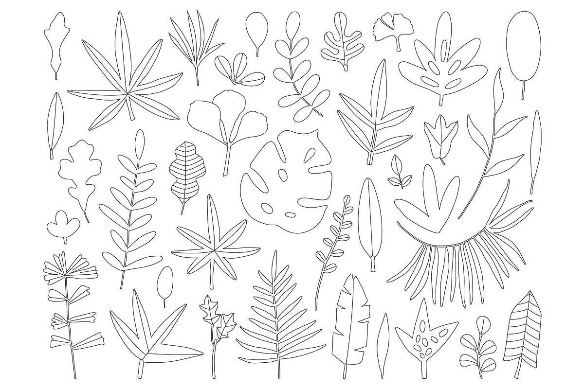 Abstract Leaves Designer Pack, a Texture Illustration by FourLeafLover (Photo 4 of 16)