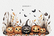 Halloween Clipart in Watercolor, an Object Graphic by Papaya (Thumbnail 5 of 7)