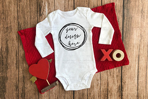 Baby Long Sleeve Onesie Mock Up