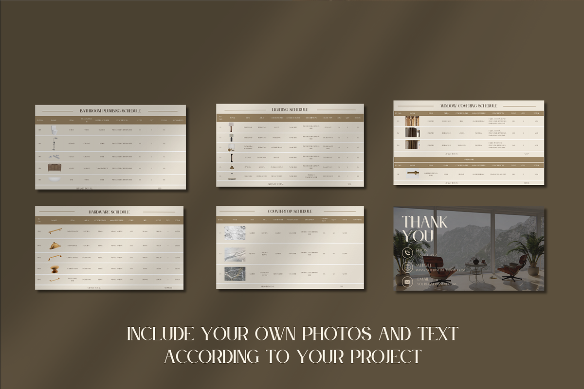 FF&E Schedule Template, a Templates & Theme by TespinDesign (Photo 7 of 7)