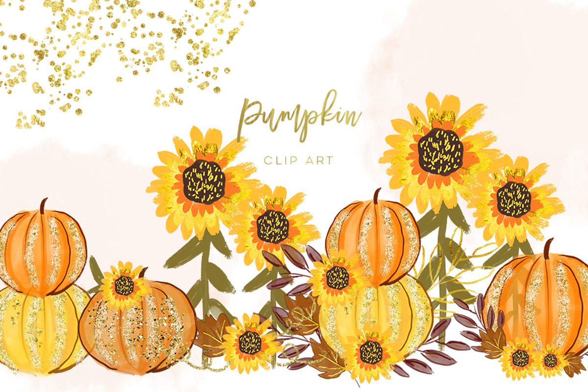 Pumpkins Watercolor Collection, a Decorative Illustration by Sunflower Day Love (Photo 4 of 17)