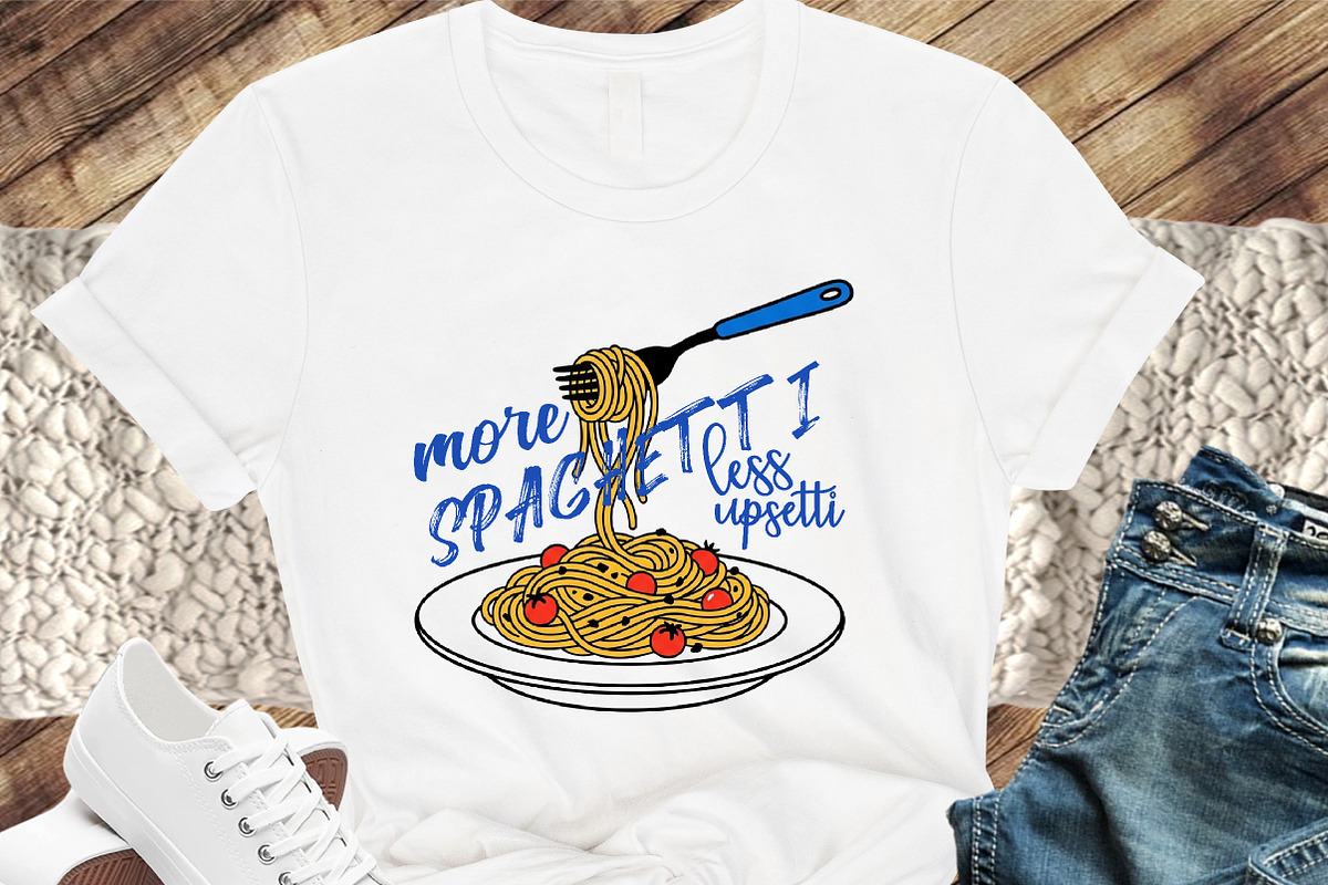 Funny Spaghetti Quote PNG, an Illustration by Canvas Craft (Photo 2 of 6)