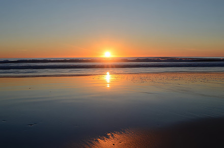Breathtaking sunset view on a tranqu, a Photo by Iftikhar Alam