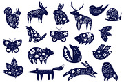 Folk Animal Illustrations, a Graphic by danceyourlife (Thumbnail 7 of 12)