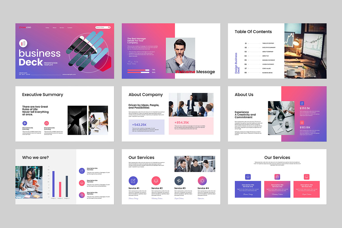 Business Deck Presentation Template, a Presentation Template by evgenystudio (Photo 2 of 4)