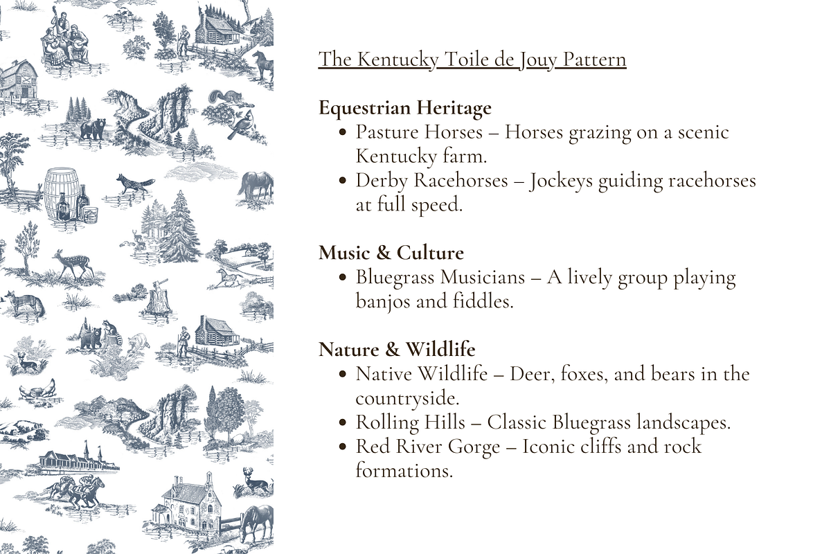 Kentucky Toile de Jouy Pattern, a Background Graphic by Hughes Studio (Photo 3 of 9)