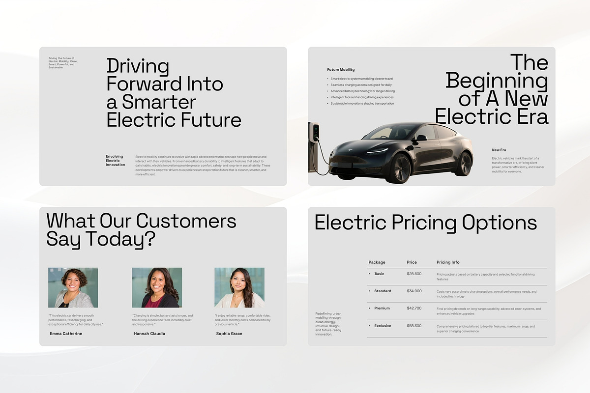 EV Product Pitch Deck Powerpoint, a Presentation Template by TMint Creative (Photo 3 of 5)