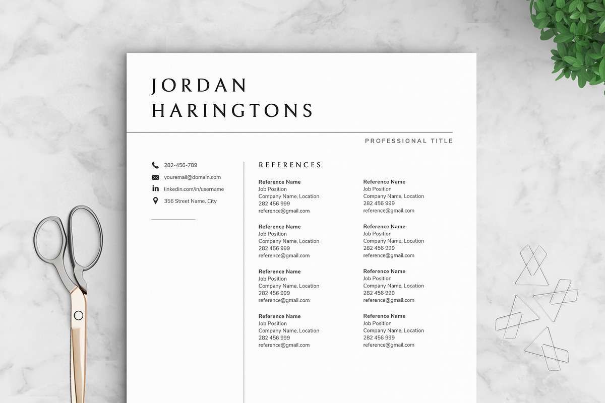 Resume/CV - The Jordan, a Resume Template by CreativeLandStudio (Photo 6 of 9)